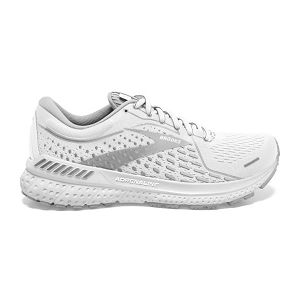 Brooks Adrenaline GTS 21 Womens Road Running Shoes White/Grey/Silver | USA-ARD329716